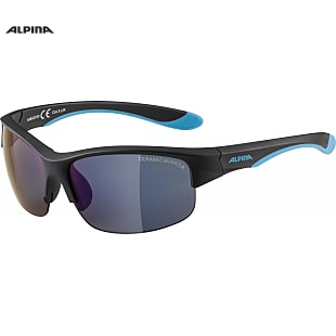 Alpina YOUTH FLEXXY HR, Black Matt - Blue - Blue Mirror
