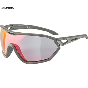 Alpina S-WAY QV, Black Matt - Rainbow Mirror