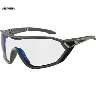 Alpina S-WAY V, Moon - Grey Matt - Blue Mirror