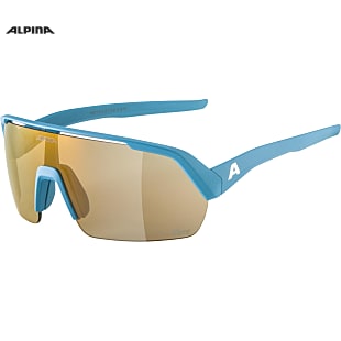 Alpina TURBO HR Q-LITE, Black Matt - Blue Mirror