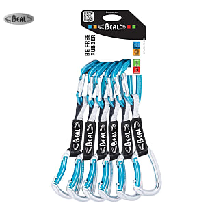 Beal BE FREE RUBBER 12CM 6-PACK, Silver - Blue