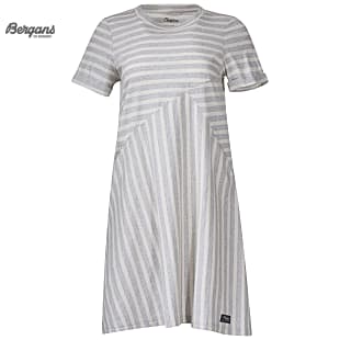 Bergans OSLO RE-COTTON DRESS, Vanilla White - Grey Melange Striped