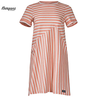 Bergans OSLO RE-COTTON DRESS, Vanilla White - Cantaloupe Striped