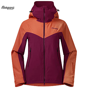 Bergans OPPDAL INSULATED W JACKET, Bright Magma - Beet Red
