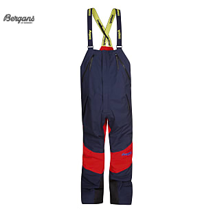 Bergans ARCTIC EXPEDITION SALOPETTE, Navy Blue - Bright Red