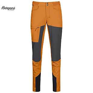 Bergans CECILIE MOUNTAIN SOFTSHELL PANTS, Solid Dark Grey - Solid Charcoal - Light Golden Yellow