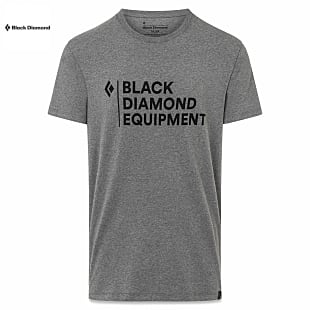 Black Diamond M STACKED LOGO TEE, Charcoal Heather
