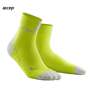 CEP M SHORT SOCKS 3.0, Lime - Light Grey
