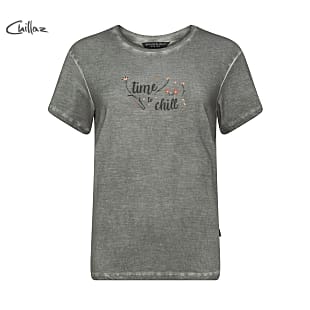 Chillaz W SAGRES TIME TO CHILL T-SHIRT, Black Washed