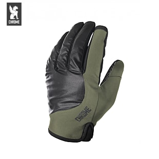 Chrome Industries MIDWEIGHT CYCLE GLOVES, Olive - Black