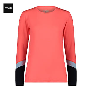 CMP W T-SHIRT JERSEY STRETCH, Red Fluo
