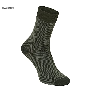 Craghoppers W NOSILIFE TWIN PACK SOCKS, Parka Green - Dry Grass