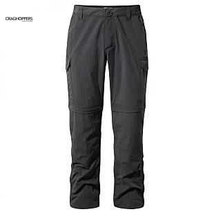 Craghoppers M NOSILIFE CONVERTIBLE II TROUSERS, Black Pepper