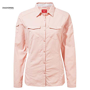 Craghoppers W NOSILIFE ADVENTURE II LANGARM BLUSE, Pink Clay