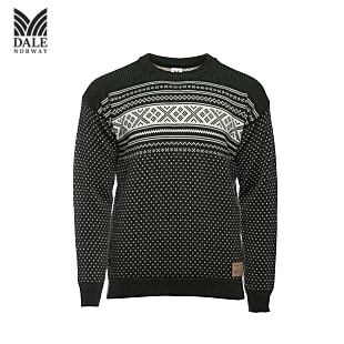 Dale of Norway M VALLOY SWEATER, Darkgreen - Offwhite