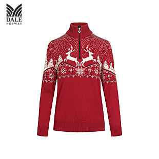 Dale of Norway W DALE CHRISTMAS SWEATER, Red Rose - Offwhite - Navy