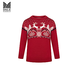 Dale of Norway KIDS DALE CHRISTMAS SWEATER, Redrose - Offwhite