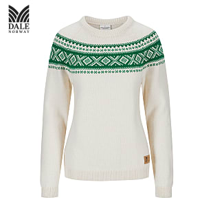 Dale of Norway W VAGSOY SWEATER, Offwhite - Bright Green