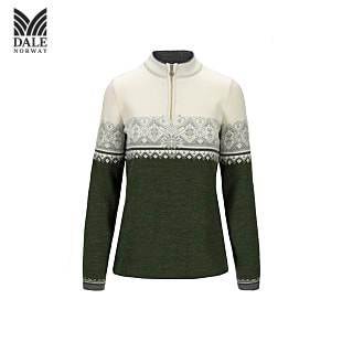 Dale of Norway W MORITZ SWEATER, Navy - Bright Green - Offwhite