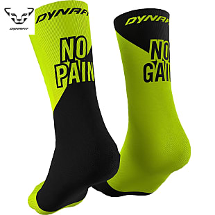 Dynafit NO PAIN NO GAIN SOCKS, Neon Yellow - Black Out