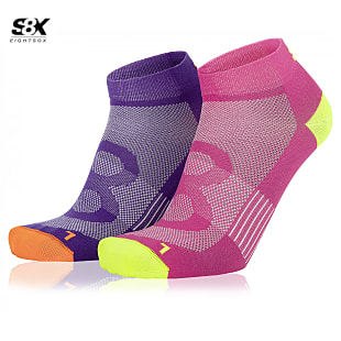 Eightsox COLOR 2 EDITION 2-PACK, Pink - Purple