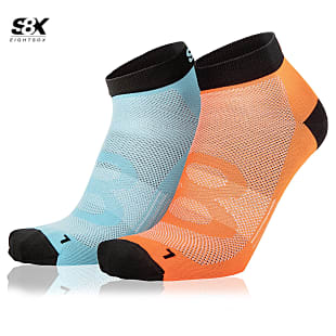 Eightsox COLOR 2 EDITION 2-PACK, Azur - Orange