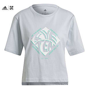 adidas Five Ten CROPPED GRAPHIC TEE W, Halo Blue