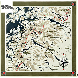 Fjallraven SWEDISH CLASSIC MAP SCARF, True Red