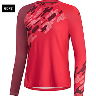 Gore W C5 TRAIL LONG SLEEVE JERSEY, Hibiscus Pink - Chestnut Red