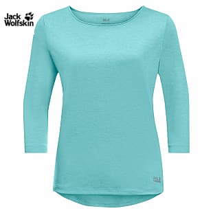 Jack Wolfskin W PACK AND GO 3/4 TEE, Peppermint