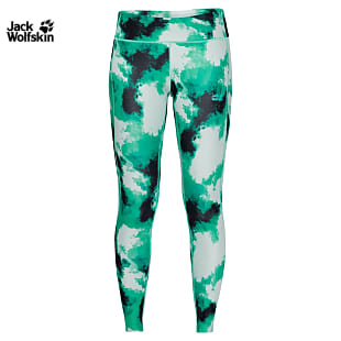 Jack Wolfskin W ATHLETIC CLOUD TIGHTS, Deep Mint All Over