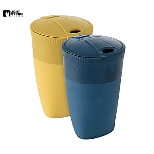Light My Fire PACK UP CUP BIO 2-PACK, Musty Yellow - Hazy Blue