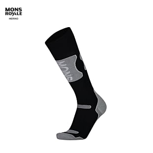 Mons Royale Merino M PRO LITE TECH SOCK, Black - Grey Marl