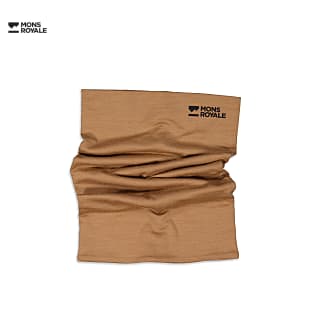Mons Royale DOUBLE UP NECKWARMER, Toffee