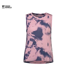 Mons Royale W ICON RELAXED TANK TIE DYED, Denim Tie Dye