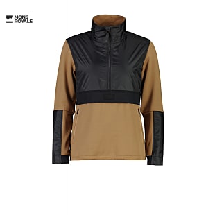 Mons Royale W DECADE MID PULLOVER, Toffee