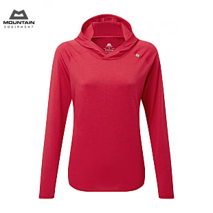 Mountain Equipment W GLACE HOODED TOP, Capsicum Red