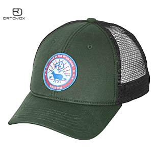 Ortovox STAY IN SHEEP TRUCKER CAP, Green Forest