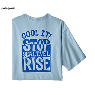 Patagonia M STOP THE RISE RESPONSIBILI-TEE, Fin Blue
