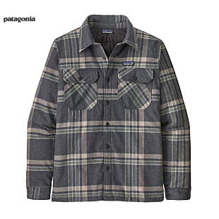 Patagonia M INSULATED ORGANIC COTTON FLANNEL JACKET, Growlers Plaid - Ink Black