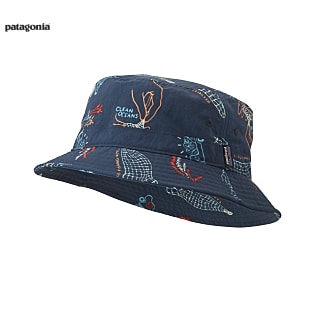 Patagonia WAVEFARER BUCKET HAT, Clean Currents - Tidepool Blue