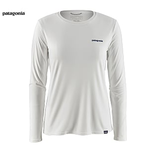 Patagonia W LONG-SLEEVED CAPILENE COOL DAILY GRAPHIC SHIRT, Boardshort Logo - White