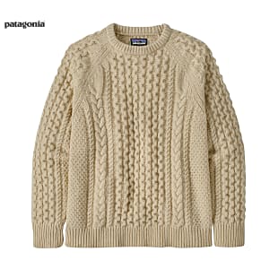 Patagonia M RECYCLED WOOL CABLE KNIT CREWNECK SWEATER, Natural