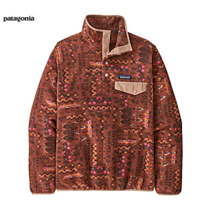Patagonia W LIGHTWEIGHT SYNCHILLA SNAP-T PULLOVER, Wandering Woods - Sisu Brown