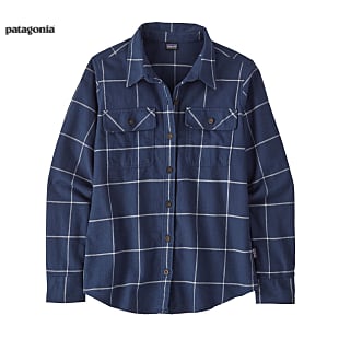 Patagonia W LONG-SLEEVED ORGANIC COTTON MW FJORD FLANNEL SHIRT, Woodland - New Navy
