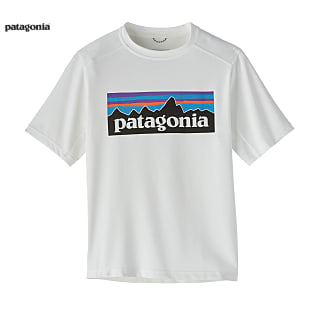 Patagonia KIDS CAP SILK WEIGHT T-SHIRT, White