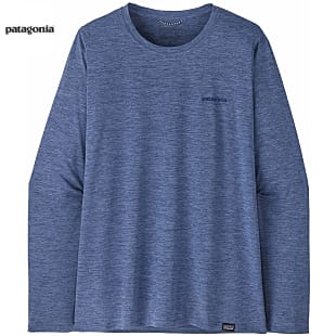 Patagonia W L/S CAP COOL DAILY GRAPHIC SHIRT - WATERS, Boardshort Logo - Current Blue X-Dye