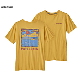 Patagonia KIDS REGENERATIVE ORGANIC COTTON GRAPHIC T-SHIRT, Summit Swell - Surfboard Yellow