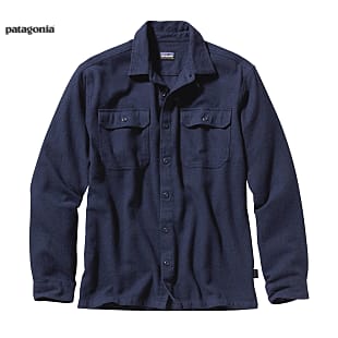 Patagonia M LONG-SLEEVED FJORD FLANNEL SHIRT, Navy Blue