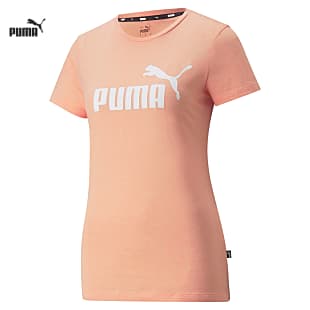 Puma W ESSENTIALS LOGO HEATHER TEE, Peach Pink Heather